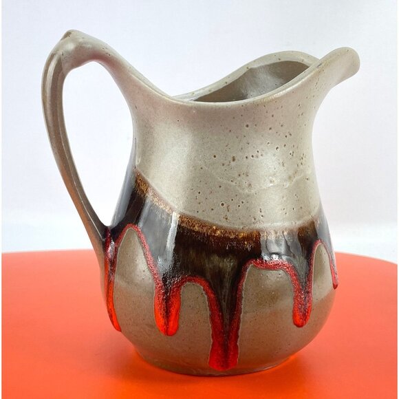 Vintage Roger's Collection vase, pottery pitcher, number 1102,  fat lava glaze - Picture 3 of 10